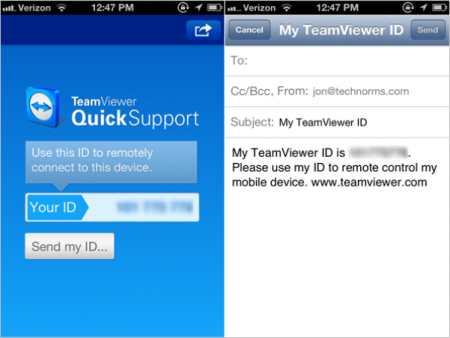 How to use TeamViewer on iPad/iPhone